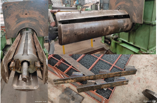 Broken bronze jaw and assembly photos